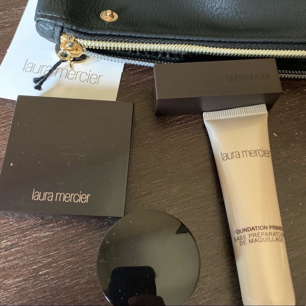 Laura Mercier makeup and bag